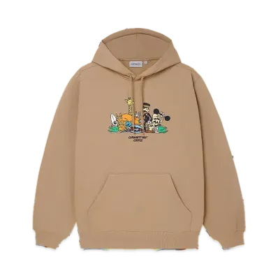 Carhartt WIP Hooded Coffee Sweatshirt "Peanut"