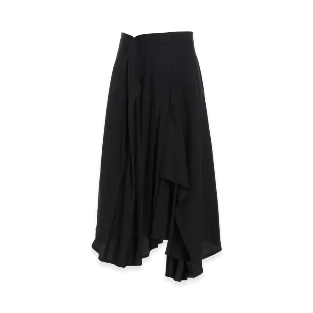 Yohji Yamamoto S/W Twill R Gathered Skirt "Black"