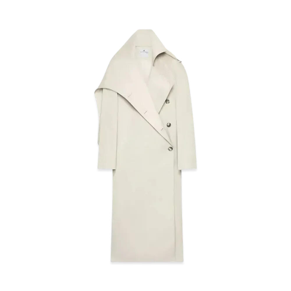 Courreges Long Oblique Trench Coat "Beige"