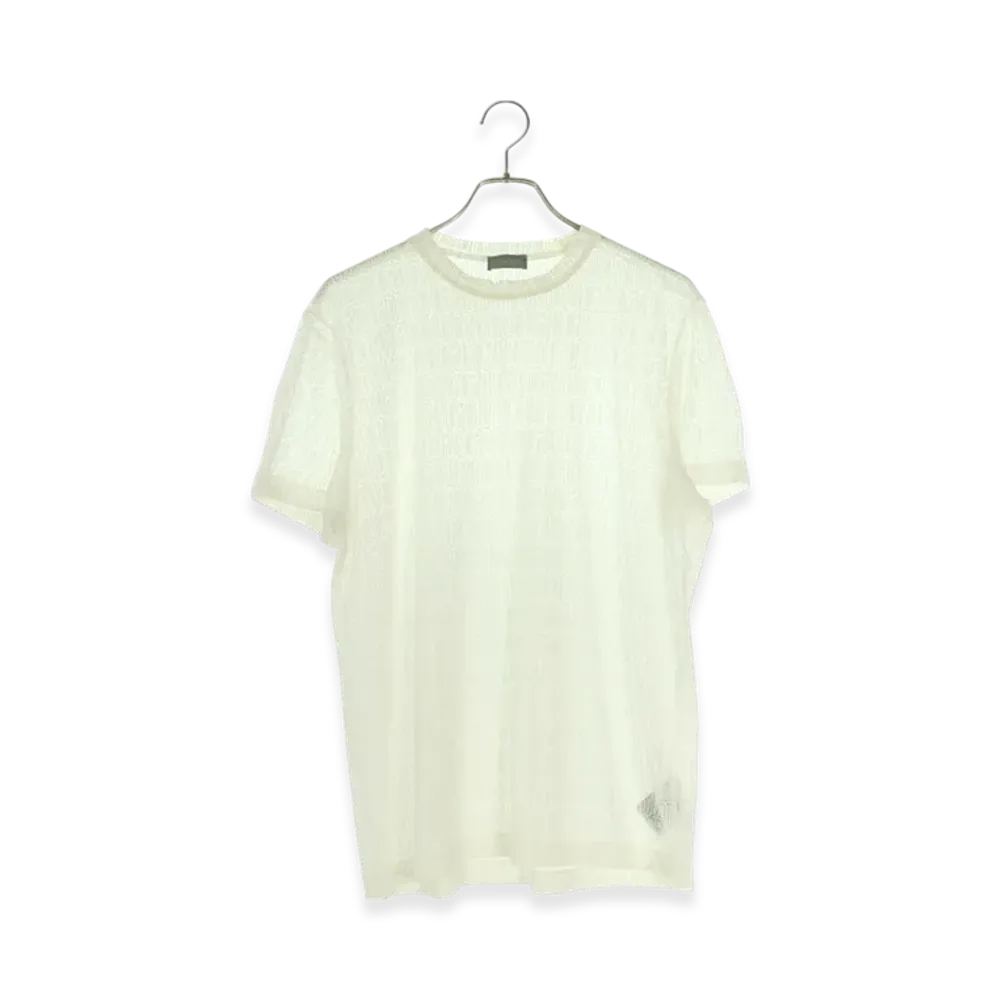 Dior HOMME See-through Logo Short Sleeve T-Shirt "White"