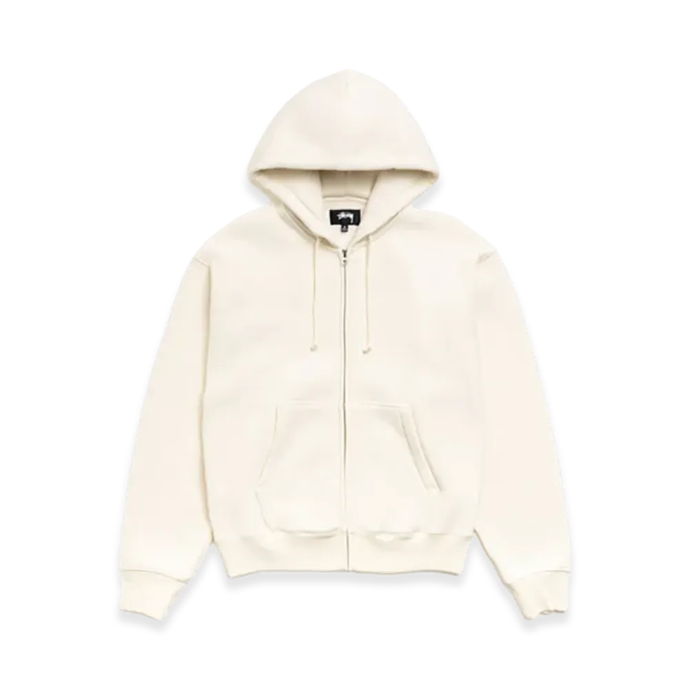 Stussy Cursive Applique Zip Hoodie "Natural"