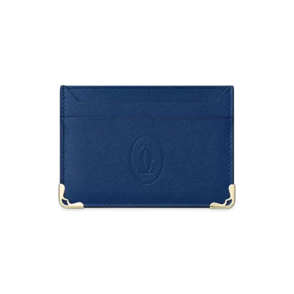 Cartier Double Card Holder, Must de Cartier "Deep Blue"