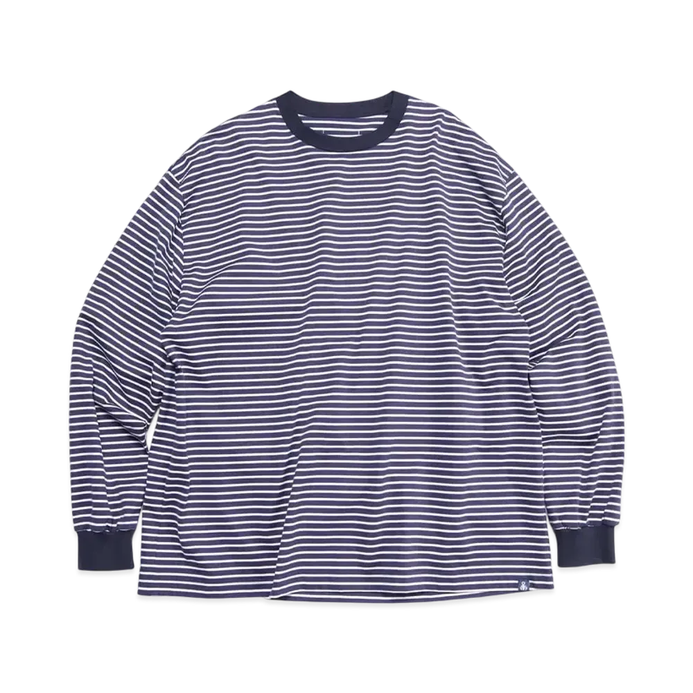 SOPHNET. Border L/S Tee "Navy"