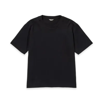AURALEE Pima Cotton Jersey Tee "Black"
