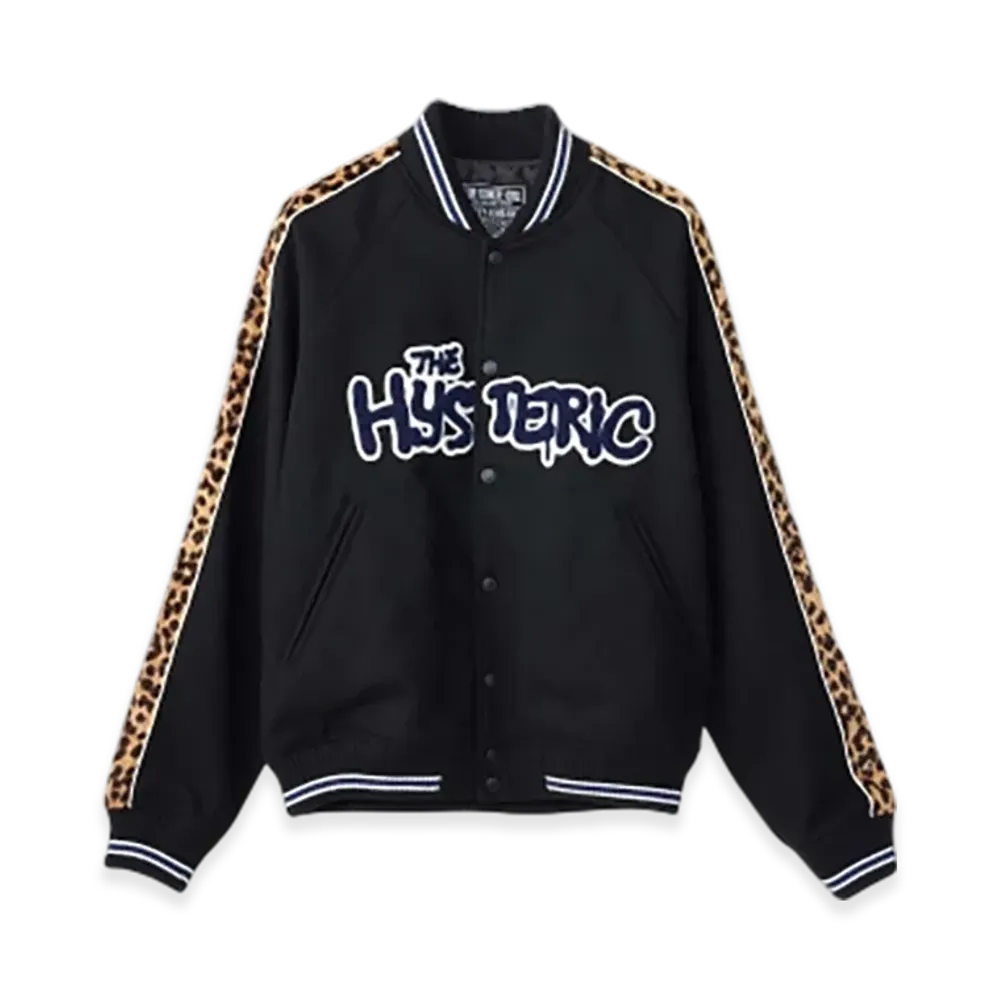 HYSTERIC GLAMOUR Bloody Hysteric Patch Stadium Jacket "Black"