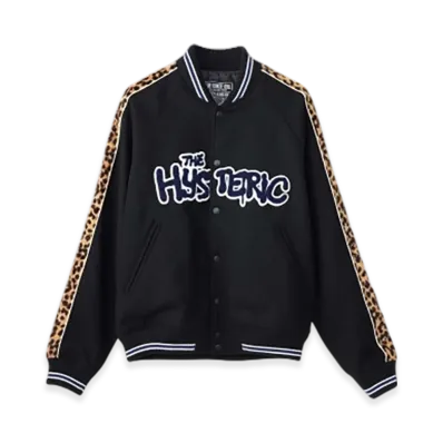 HYSTERIC GLAMOUR Bloody Hysteric Patch Stadium Jacket "Black"