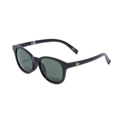 NEW ERA Sunglasses Wellington Square Lens Shiny Black Frame Green Polarized Lens "Black/Green"