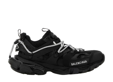 BALENCIAGA Women's Mesh And Rubber Track Trail Laces Sneakers "Black"