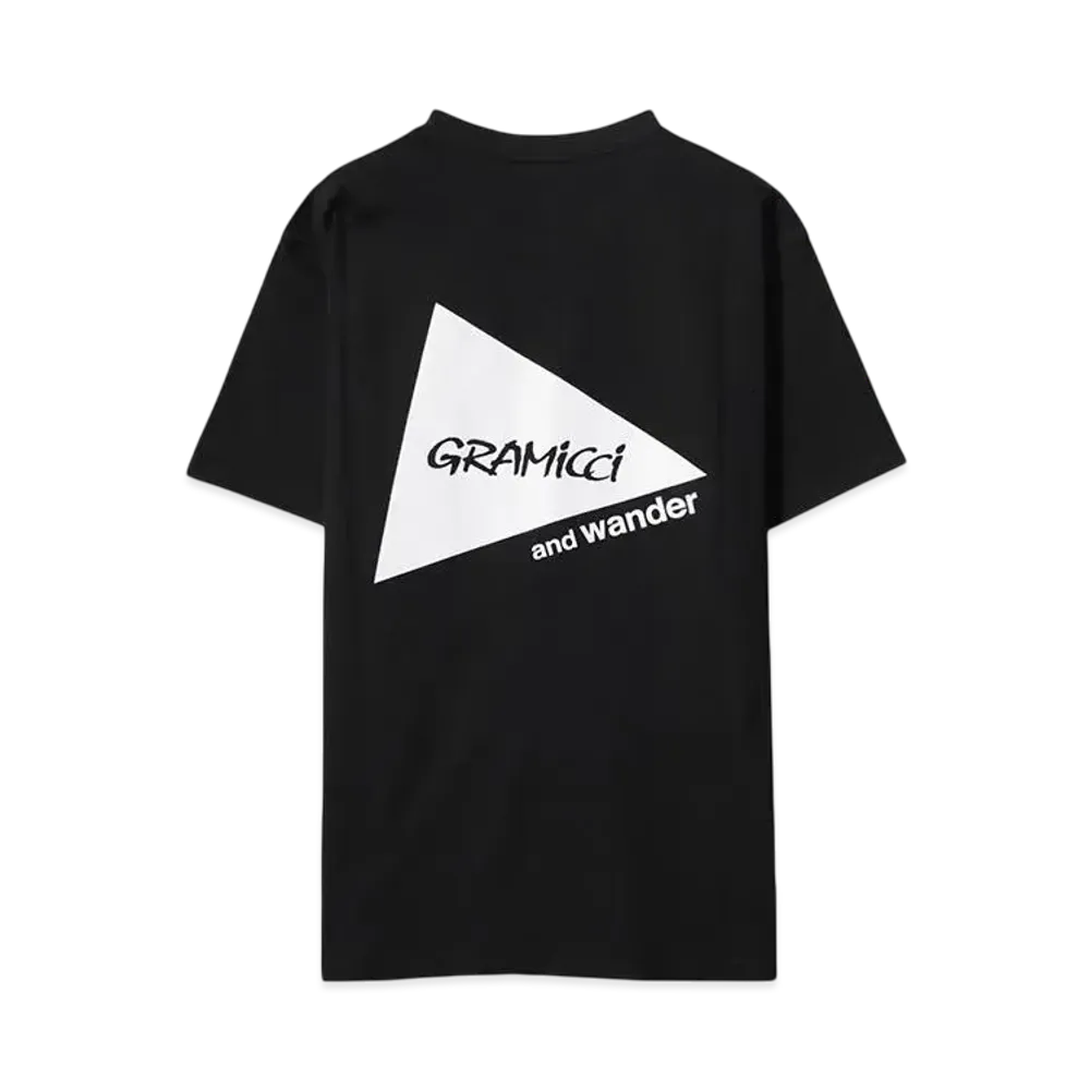 GRAMICCI x and wander backprint tee"BLACK"