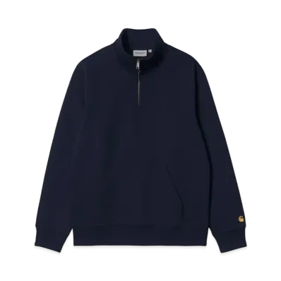 Carhartt Chase Neck Zip Sweatshirt "Dark Navy"