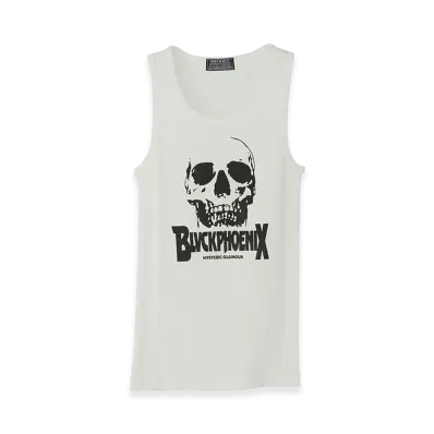 HYSTERIC GLAMOUR Blvckphoenix/HG Skull Tank Top "White"