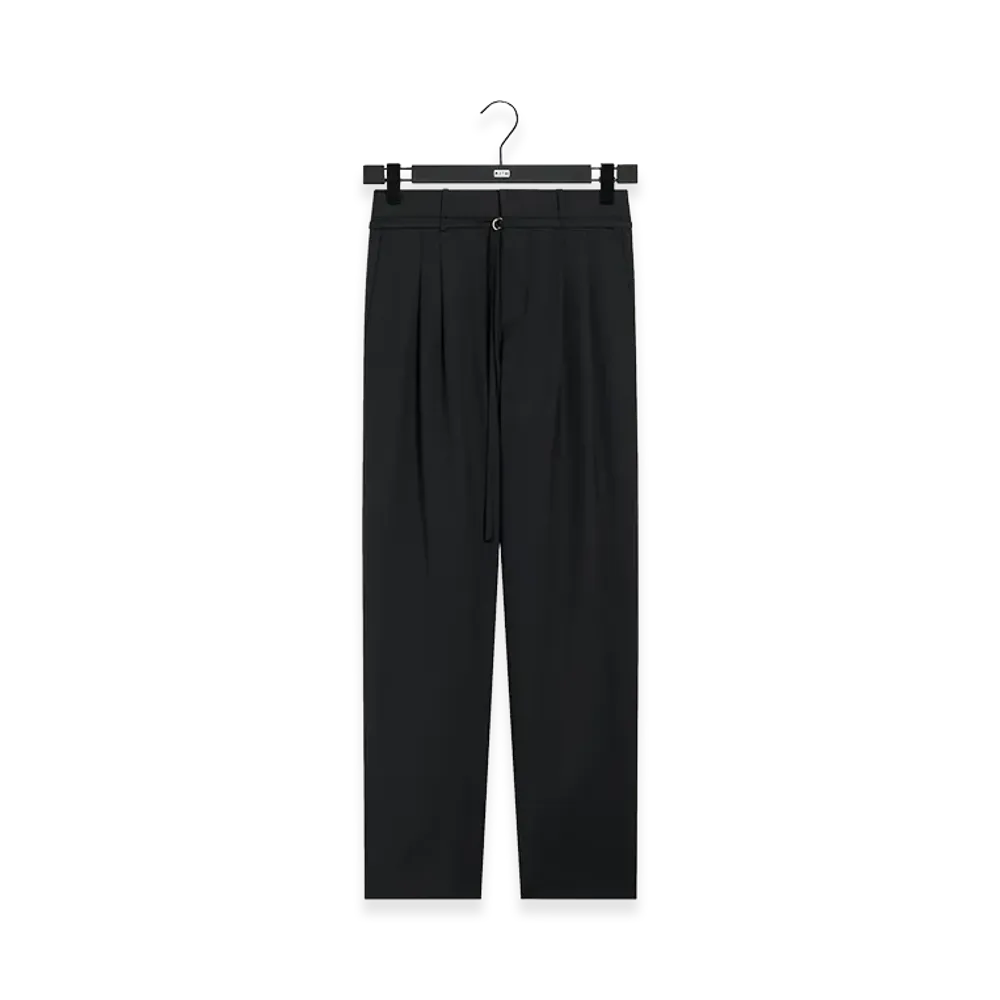 Kith &Kin Tropical Wool Eli Pleated Trouser "Black"