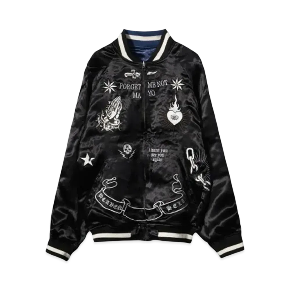 MAYO EAGLE THUNDER EMBROIDERY REVERSIBLE SOUVENIR JACKET "BLACK"