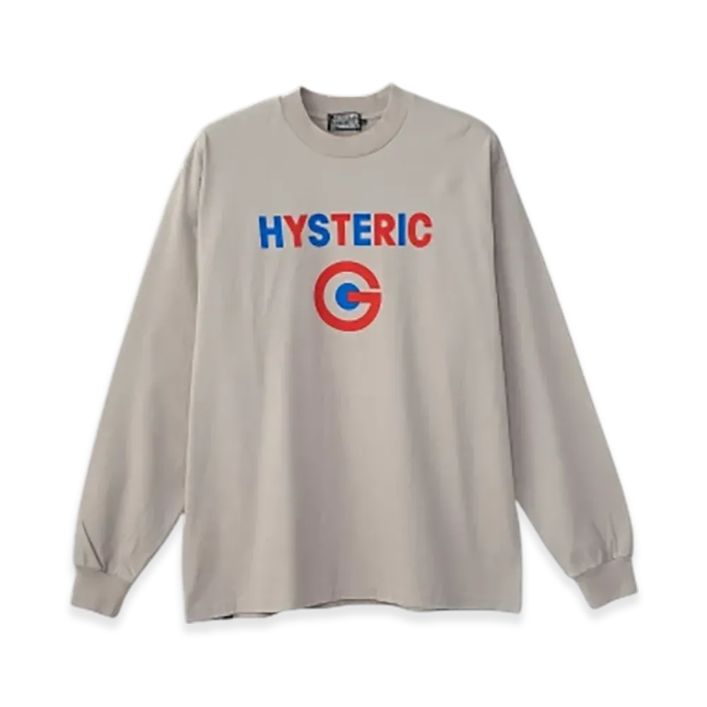 HYSTERIC GLAMOUR Hysteric G Mock Neck T-Shirt "Gray"