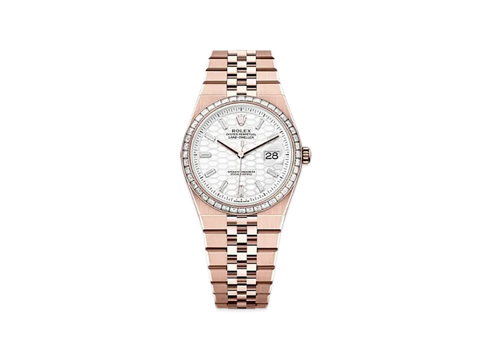 ROLEX Land-Dweller 36mm Everose Gold Diamond 127285TBR "Intense White"