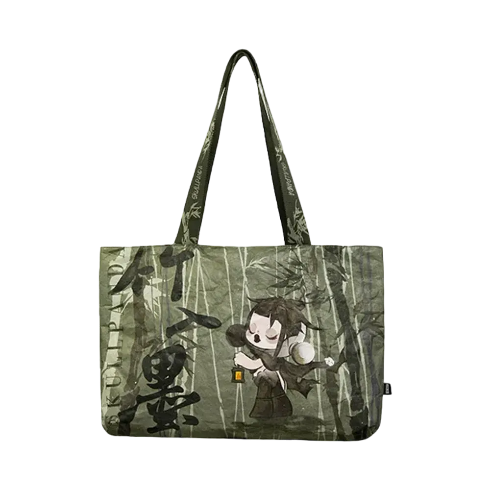 POP MART SKULLPANDA The Ink Plum Blossom tote bag