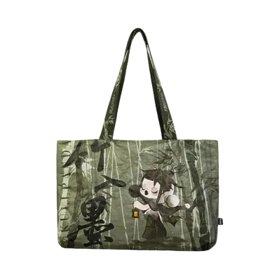 POP MART SKULLPANDA The Ink Plum Blossom tote bag