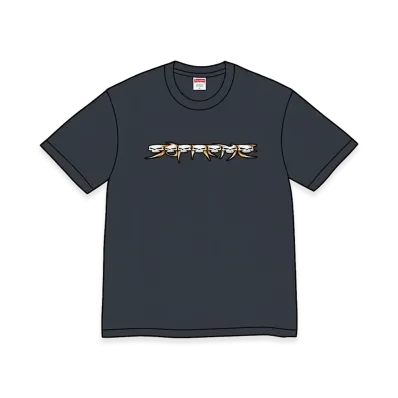 Supreme Skulls Spellout Tee "Navy"