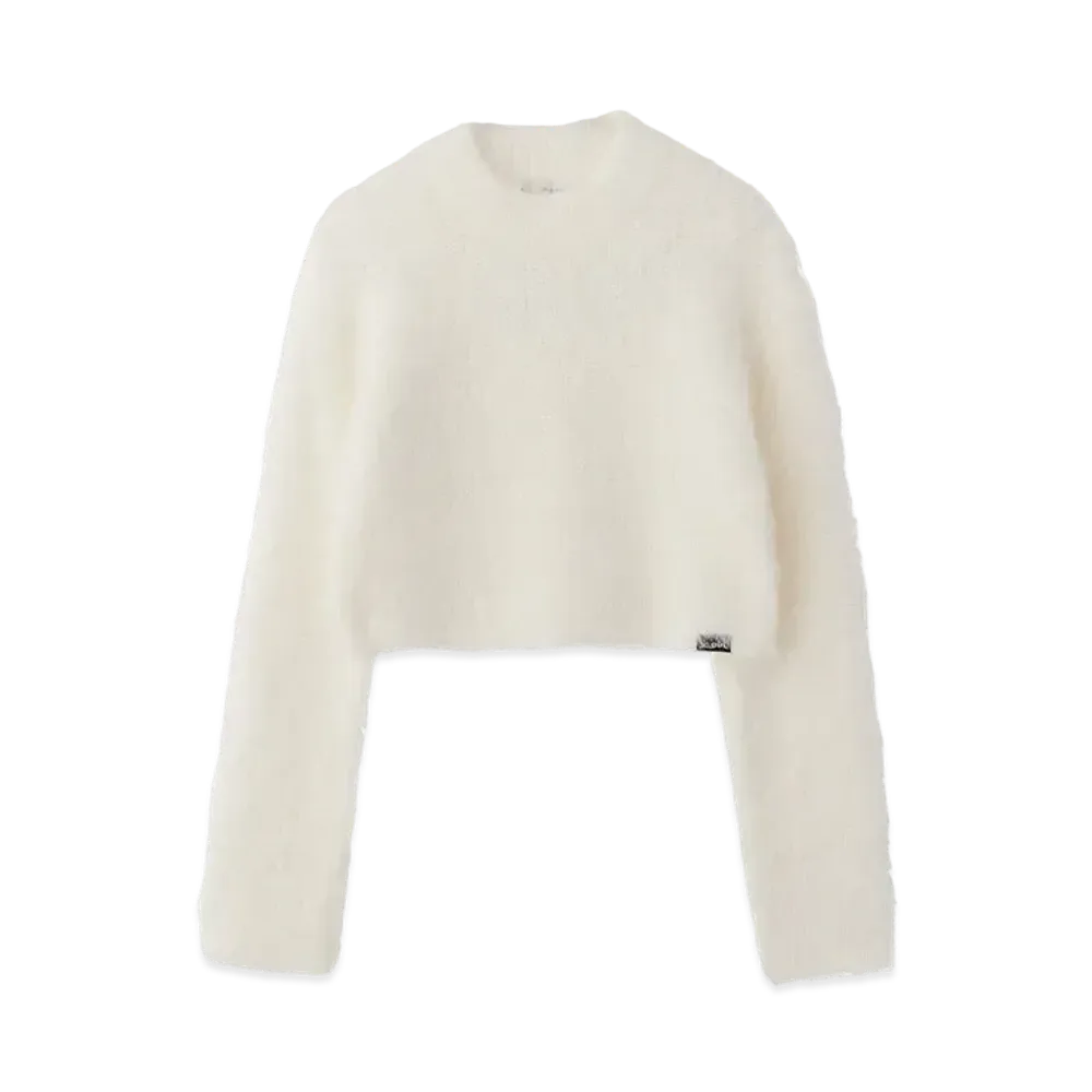 X-Girl High Neck X-Girl Compact Knit Top "White"