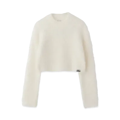 X-Girl High Neck X-Girl Compact Knit Top "White"