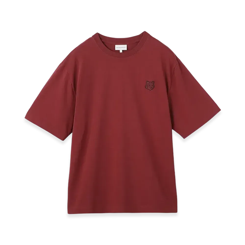 Maison Kitsune Bold Fox Head Patch Oversized T-Shirt "Sundown Red"