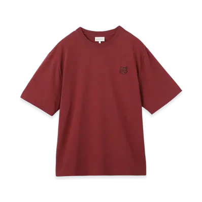 Maison Kitsune Bold Fox Head Patch Oversized T-Shirt "Sundown Red"