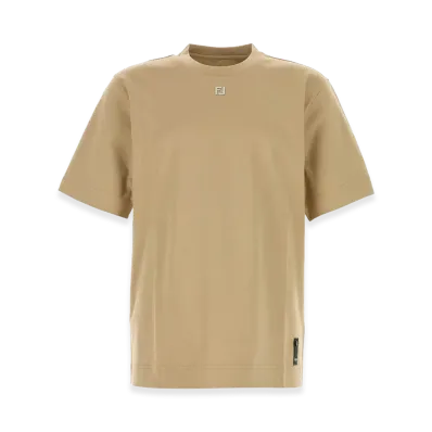 FENDI Camel Cotton T-Shirt "Beige"