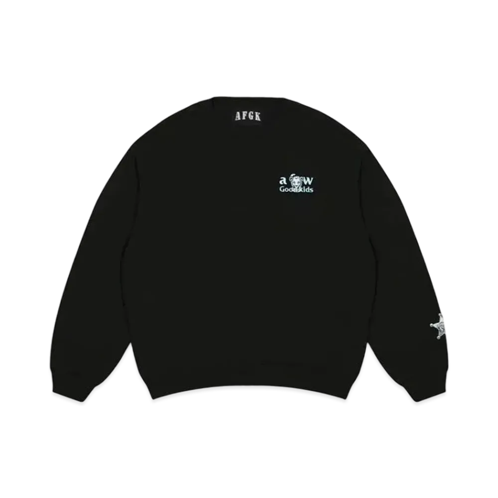 A FEW GOOD KIDS Lion Logo Crew Sweat "Black"