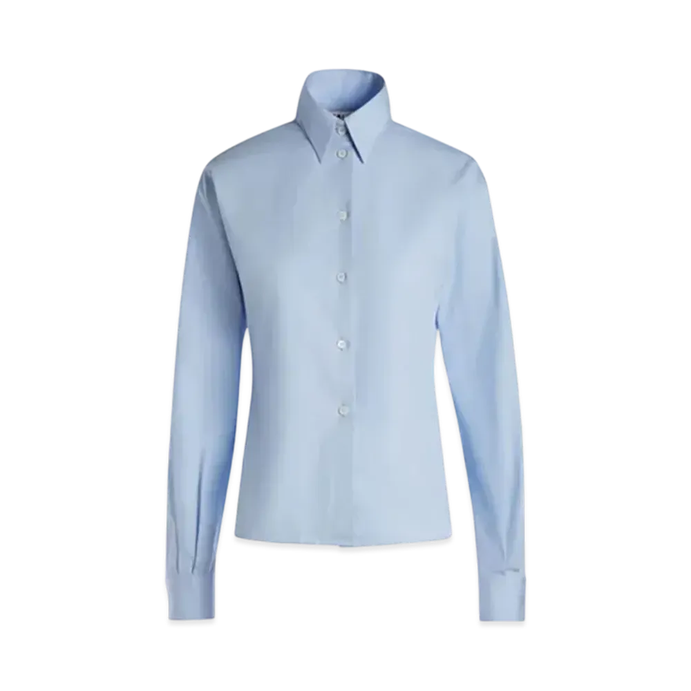 Bally Long Sleeve Shirt In Light Blue Cotton "Blue"