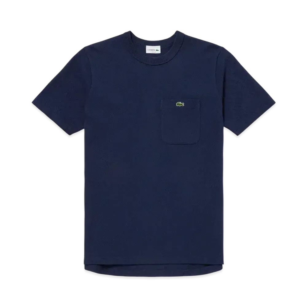 LACOSTE Pique Pocket Short Sleeve T-Shirt "Navy"