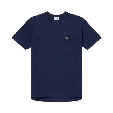 LACOSTE Pique Pocket Short Sleeve T-Shirt "Navy"