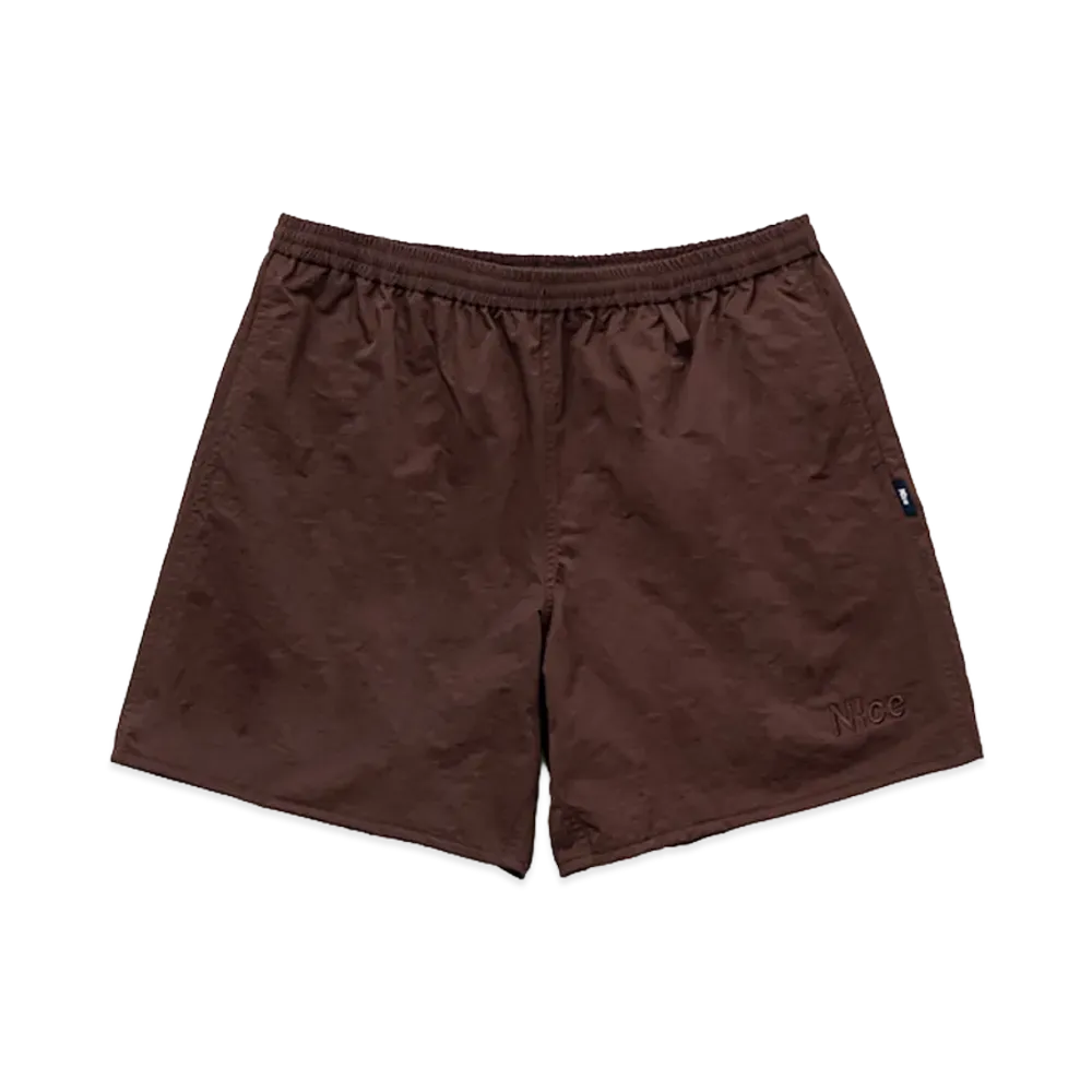 N!ce Nylon Half Pants "Brown"