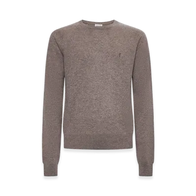 Saint Laurent Logo Embroidery Sweater "Beige"