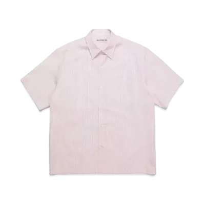 WACKO MARIA STRIPED REGULAR COLLAR SHIRT (IMPOET FABRIC / SOKTAS) "Pink"