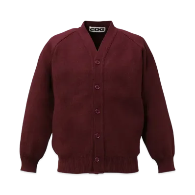 COMME des GARCONS V-Neck School Cardigan "Maroon"