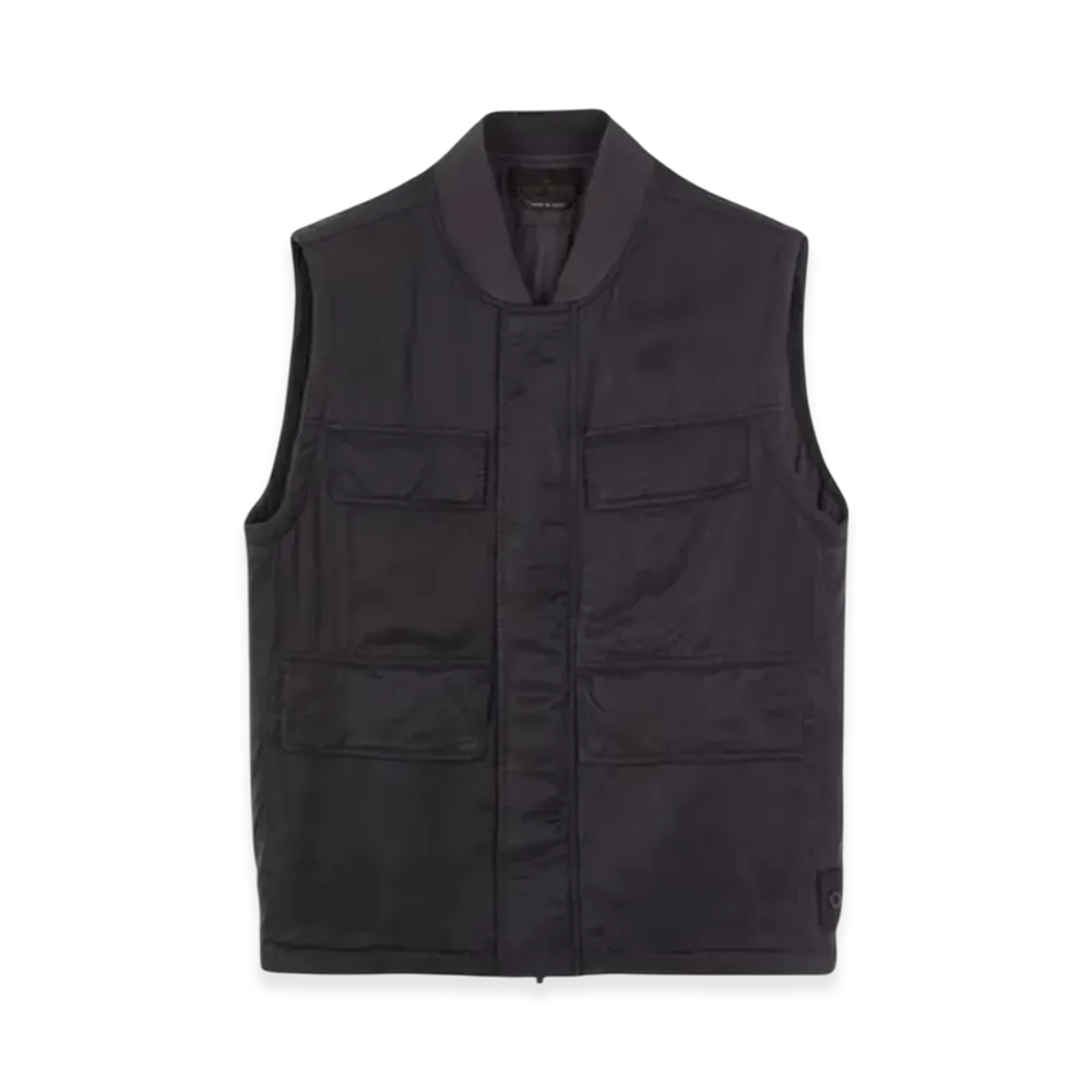Stone Island G04F2 Ghost Piece Cupro Raso with Primaloft-TC Hooded Vest - 24SS "Black"