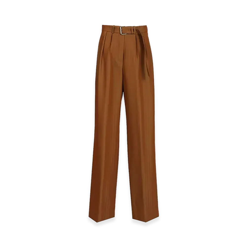 DRIES VAN NOTEN Women's Wide-Leg Trousers "Brown"