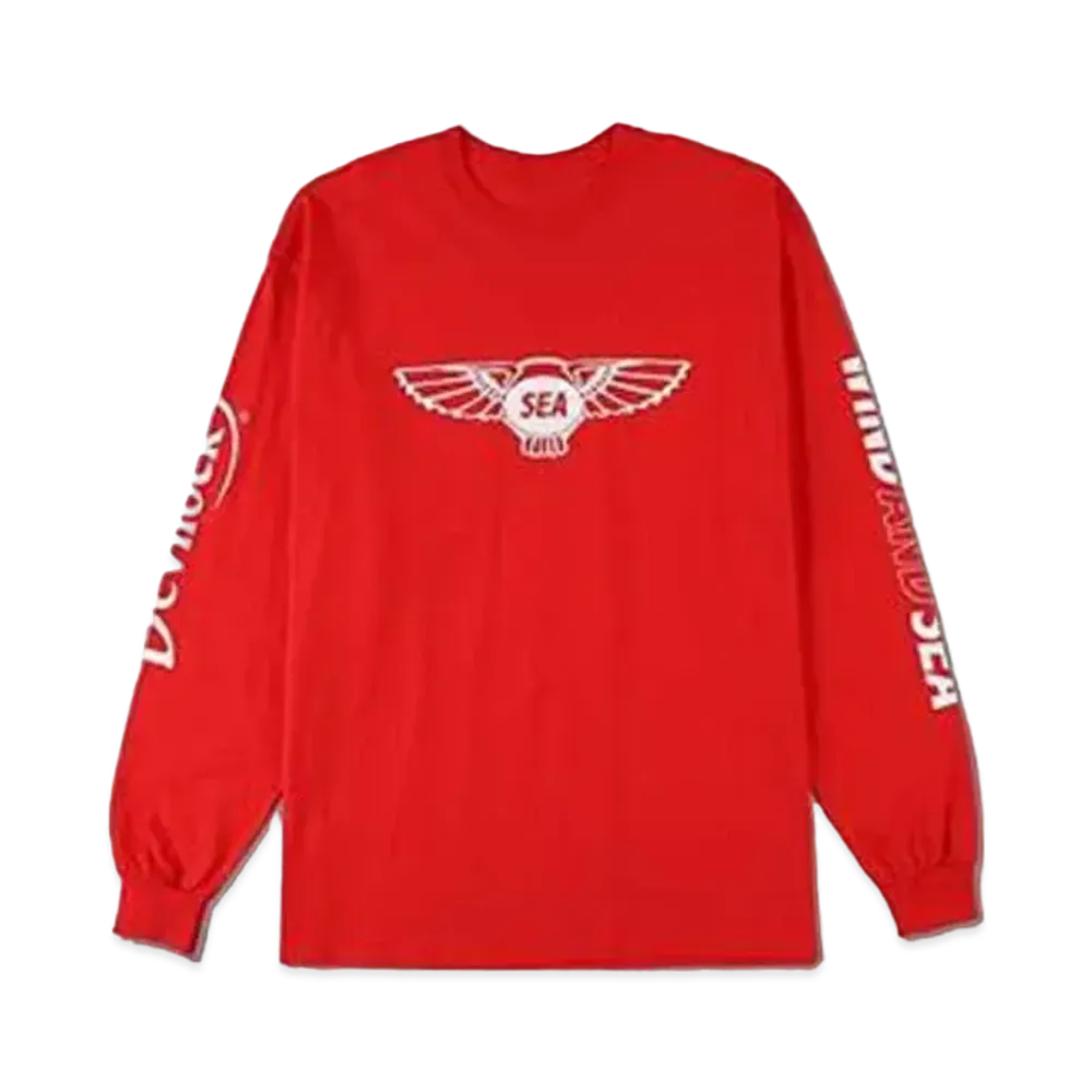 WIND AND SEA WDS x DEVILOCK (WING) L/S T-SHIRT "Red"