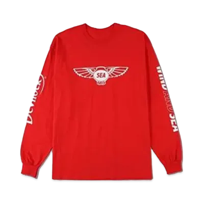 WIND AND SEA WDS x DEVILOCK (WING) L/S T-SHIRT "Red"