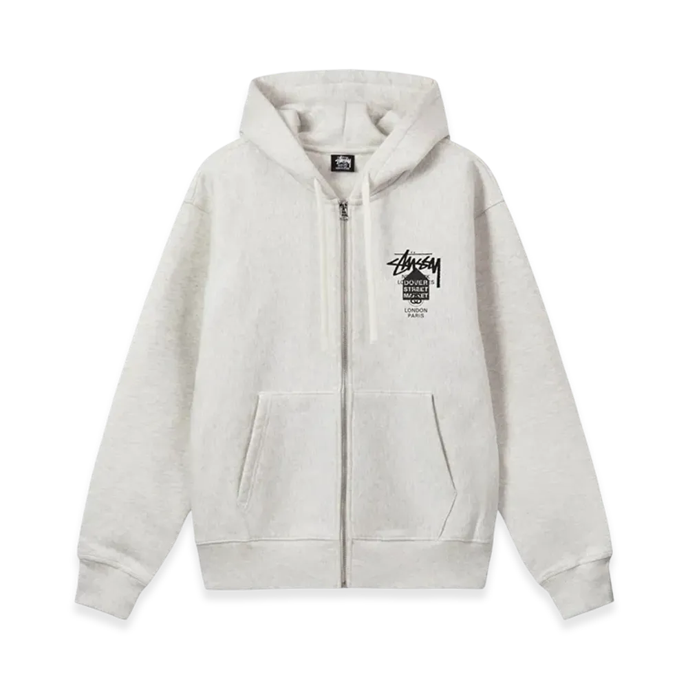 Stussy DSM World Tour Zip Hoodie 2022 "Ash Heather"