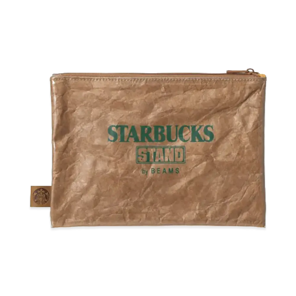 STARBUCKS STAND x BEAMS PVC Pouch "Beige"