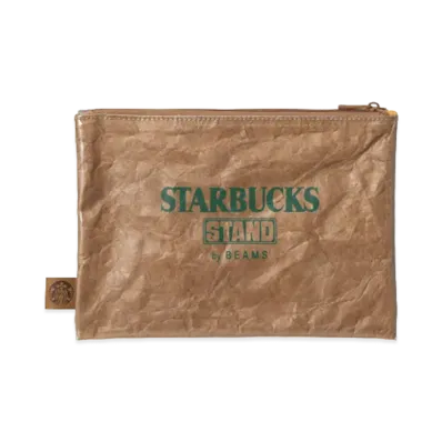 STARBUCKS STAND x BEAMS PVC Pouch "Beige"