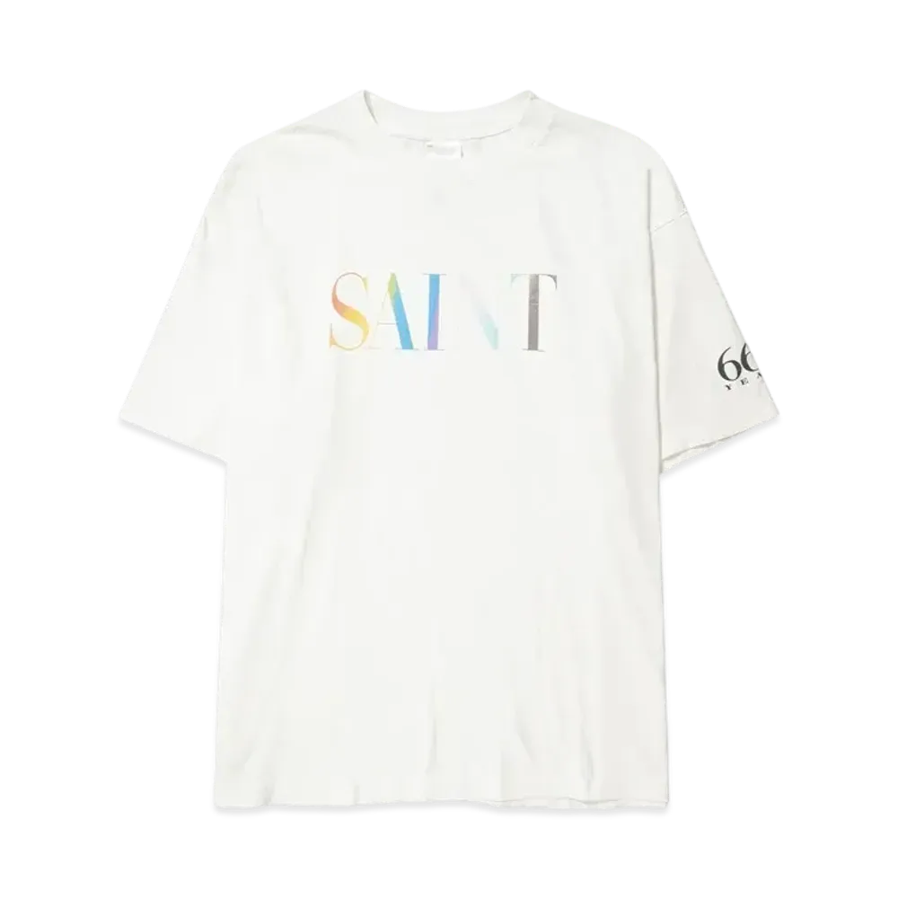 SAINT Mxxxxxx SS Tee_Rainbow Saint "White"