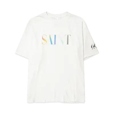 SAINT Mxxxxxx SS Tee_Rainbow Saint "White"