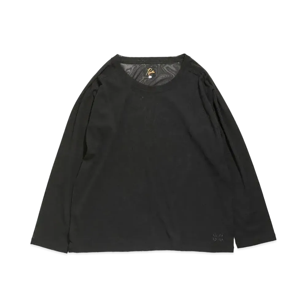 Needles L/S U NECK TEE - POLY MESH "Black"