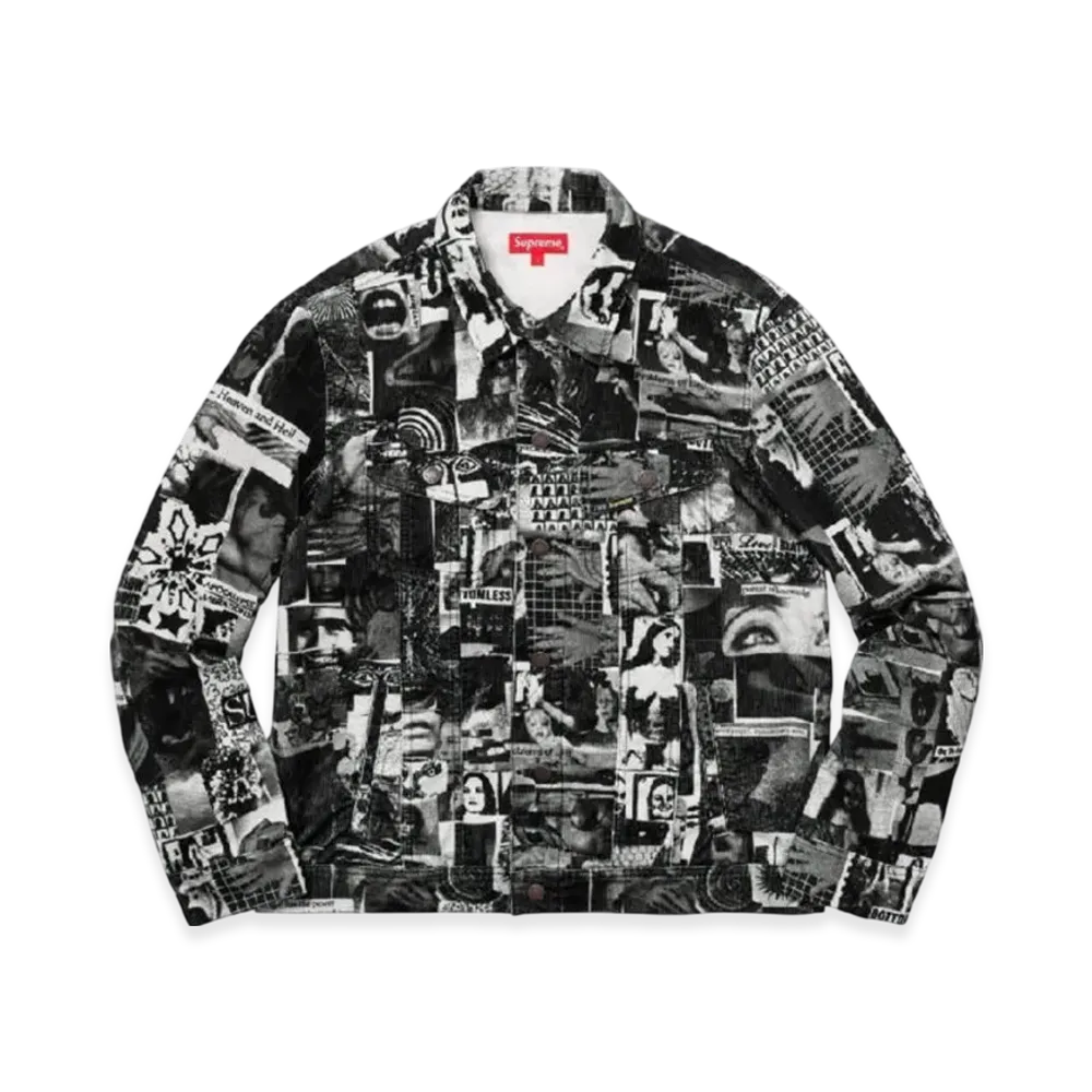 Supreme Vibrations Corduroy Trucker Jacket "White"
