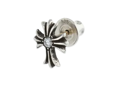 Chrome Hearts CH Cross Stud 1 Diamond Earring "Silver"