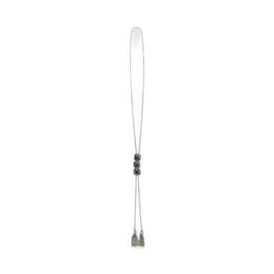TOGA VIRILIS Metal fringe loop tie "SILVER"