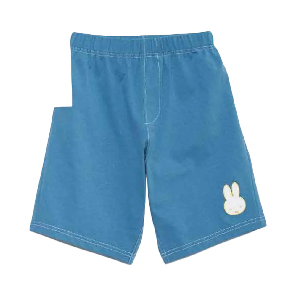 graniph x Miffy Face Line Pattern Kids Dry Big T-Shirt & Dry Shorts Set "White"