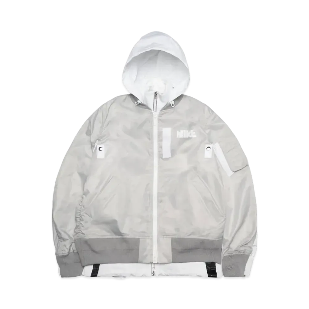 Nike x Sacai Women's NRG Layered Bomber Jacket"Grey Fog"